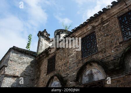 Guangxi guilin Tang Jiatun irrigazione Contea di Yang Foto Stock
