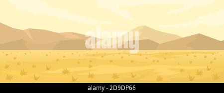 Il paesaggio del deserto sullo sfondo Illustrazione Vettoriale