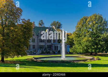 Sensazioni autunnali nella bellissima valle di Werra - Turingia / Germania Foto Stock
