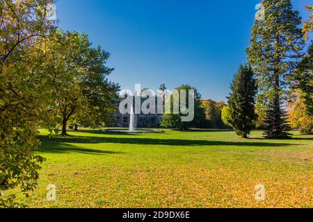 Sensazioni autunnali nella bellissima valle di Werra - Turingia / Germania Foto Stock