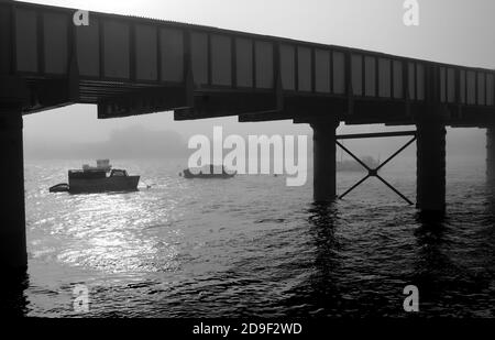 Foto in bianco e nero del ponte di shoreham Foto Stock