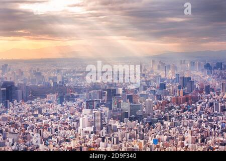 Vista aerea di Tokyo, Giappone Foto Stock
