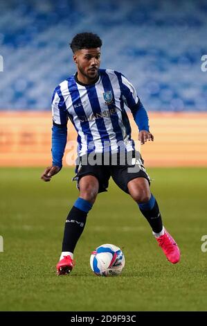 Elias Kachunga di Sheffield Wednesday durante la partita del campionato Sky Bet a Hillsborough, Sheffield. Foto Stock