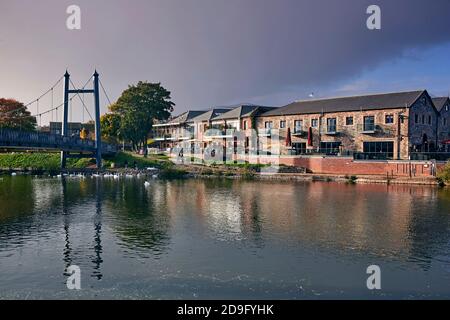 Exeter Quay nel Devon sud che si affaccia sul fiume exe Foto Stock