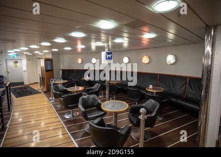 Area degli animali all'interno del traghetto Stena Line Goteborg-Frederikshavn Foto Stock