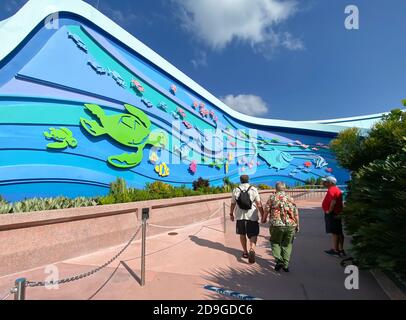 Orlando, FL/USA - 10/14/20: L'esterno del Living Seas Pavillion a EPCOT al Walt Disney World. Foto Stock