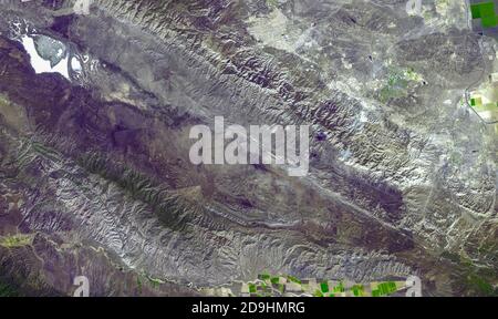 La faglia di San Andreas, Carrizo Plain, California Foto Stock