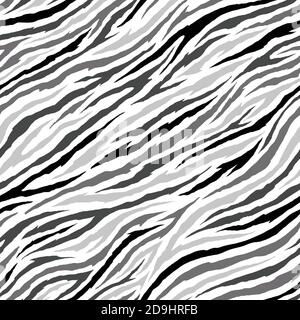 Motivo senza giunture Zebra. Modello vettoriale di illustrazione della pelle animale per superficie, disegno della t-shirt, stampa, poster, icona, web, disegni grafici. Illustrazione Vettoriale