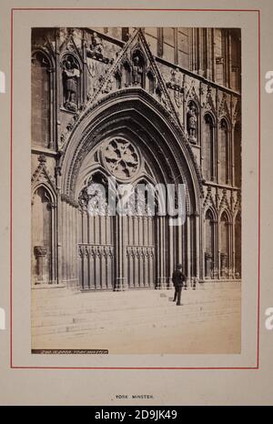 Fotografia d'epoca della porta occidentale di York Mintiter, 19 ° secolo Foto Stock