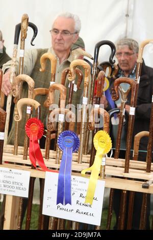 Ayr Agricultural show, Ayrshire, Scozia UK.. Uno dei più grandi spettacoli agricoli della Scozia che si tiene presso l'ippodromo di Ayr, ammirando i truffatori dei sicli Foto Stock