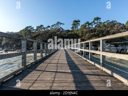Il molo della Plage des Dames sull'isola di Noirmoutier (Vendee, Francia) Foto Stock