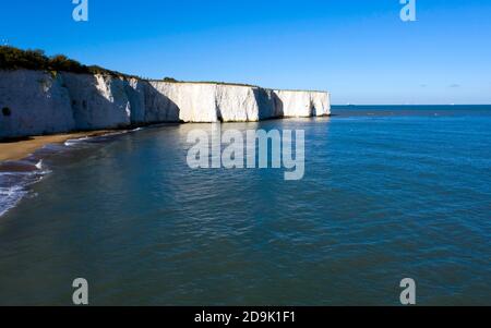 Vista aerea di un arco di Chalk Sea, nella baia di Kingsgate, Broadstairs Foto Stock