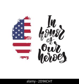 In onore del nostro Heroes USA Memorial Day Illustrazione Vettoriale