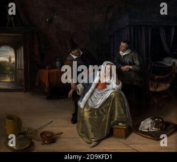 The Lovesick Maiden, Jan Steen, circa 1660, Metropolitan Museum of Art, Manhattan, New York City, USA, Nord America Foto Stock