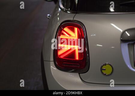 Luce posteriore del Mini Cooper se elettrico Foto Stock