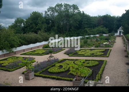 Nuova replica del giardino americano di George Washington a Mount Vernon nei terreni del Museo Americano - Claverton Manor - Bath Somerset UK Foto Stock