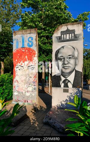 Resti del Muro di Berlino nel Museo Europa a Schengen, alta Mosella, Canton Remich, Granducato del Lussemburgo Foto Stock