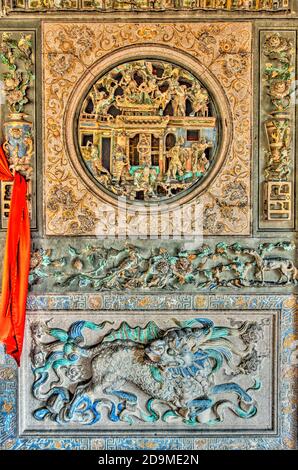 Khoo Kongsi Chinese Clan House, George Town, Penang, Malesia Foto Stock