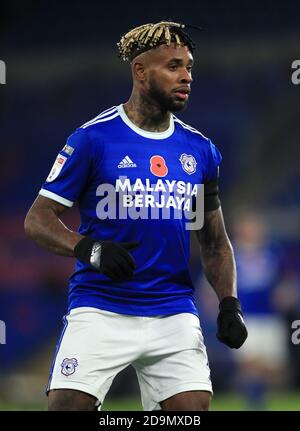 Leandro Bacuna, città di Cardiff, durante la partita Sky Bet Championship al Cardiff City Stadium. Foto Stock