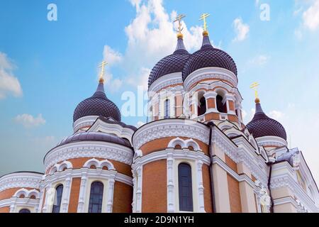 La Cattedrale Alexander Nevsky di Tallinn, Estonia Foto Stock