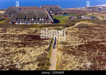 Tour in Segway su Sylt, Braderuper Heide, Schleswig-Holstein, Deutschland Foto Stock