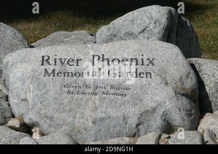 Arcadia, California, USA 4 novembre 2020 UNA visione generale dell'atmosfera del River Phoenix Memorial Garden presso il Methodist Hospital a 300 W. Huntington Drive il 4 novembre 2020 ad Arcadia, California, USA. Foto di Barry King/Alamy Stock foto Foto Stock