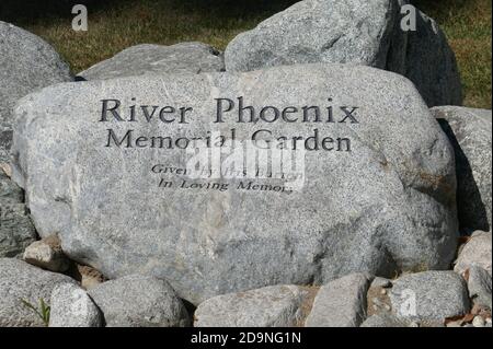 Arcadia, California, USA 4 novembre 2020 UNA visione generale dell'atmosfera del River Phoenix Memorial Garden presso il Methodist Hospital a 300 W. Huntington Drive il 4 novembre 2020 ad Arcadia, California, USA. Foto di Barry King/Alamy Stock foto Foto Stock