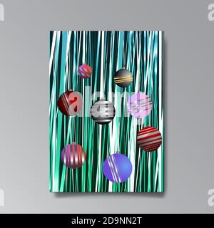 2021 felice anno nuovo invation lusso tempate, luccicante glitch holograpic design creativo, hipster giovane neon e colori gradiente, realistico arcobaleno brillare Illustrazione Vettoriale