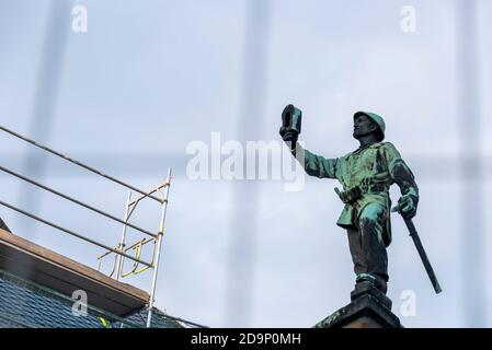 Germania, Sassonia, Schneeberg, minatori, minatori bene Foto Stock