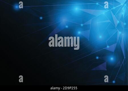 collegamento futuristico vettore di fondo poly e illustrazione Illustrazione Vettoriale