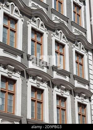 Casa facciata, edificio residenziale Foto Stock