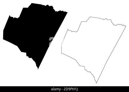 Franklin County, North Carolina state (contea degli Stati Uniti, Stati Uniti d'America, Stati Uniti, Stati Uniti, Stati Uniti), illustrazione vettoriale mappa, schizzo scribbling Franklin mappa Illustrazione Vettoriale