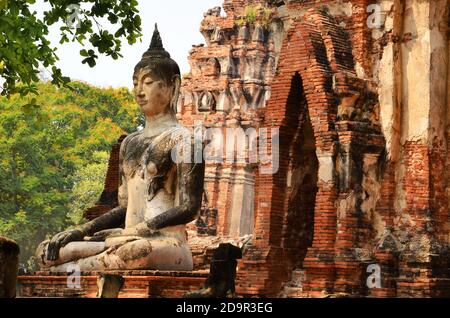 Monumenti di buddha, rovine di Ayutthaya Foto Stock