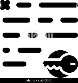 tasti di parole chiave per cercare il vettore icona glifo immagine della pagina sociale illustrazione Illustrazione Vettoriale