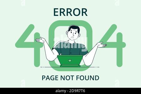 Errore 404. Pagina non trovata. Illustrazione vettoriale per il web design Illustrazione Vettoriale