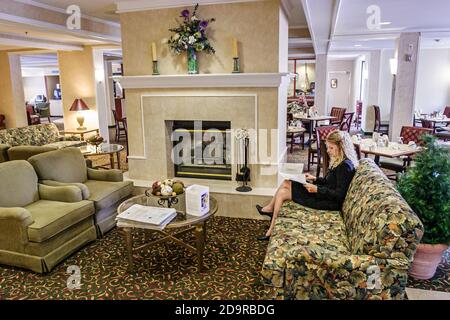 Louisiana Northshore, Courtyard by Marriott, New Orleans Covington Mandeville, hall interna, Foto Stock