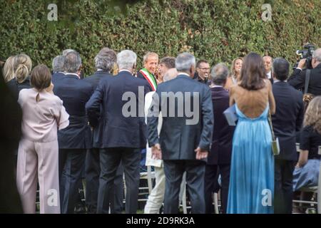 Roma, Italia. 07 novembre 2020. ROMA - VILLA AURELIA - MATRIMONIO STEFANO D'ORAZIO CON TIZIANA GIARDONI Credit: Agenzia fotografica indipendente/Alamy Live News Foto Stock