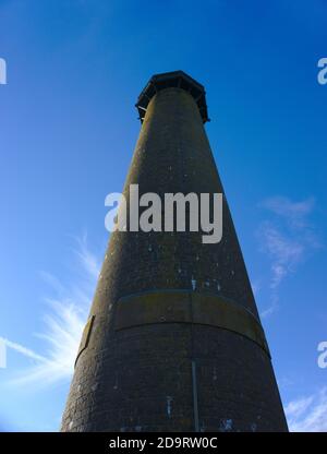 Parte della sezione superiore del monumento che commemora la battaglia di Waterloo a Peniel Heugh vicino a Jedburgh, Roxburghshire, confini scozzesi. Foto Stock