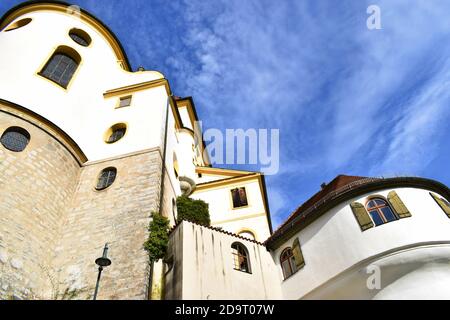 Fussen , Baviera, GERMANIA , 03 novembre 2020, Abbazia o St. Mang Abbazia Kloster Sankt Mang è un ex monastero benedettino nella città di Fussen , 0 novembre Foto Stock