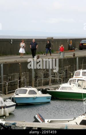 Maidens Harbour, Maidens Village, South Ayrshire, Scotland, UK il pittoresco porto si trova sulla costa occidentale della Scozia nel Firth of Clyde Foto Stock