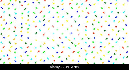 Schizzi colorati su sfondo bianco. Foto Stock