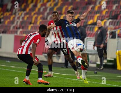 Brentford, Regno Unito. 07 novembre 2020. Middlesbrough Dael Fry durante lo Sky Bet Championship a porte chiuse si disputano tra Brentford e Middlesbrough al Brentford Community Stadium di Brentford, Inghilterra, il 7 novembre 2020. Foto di Andrew Aleksiejczuk/prime Media Images. Credit: Prime Media Images/Alamy Live News Foto Stock