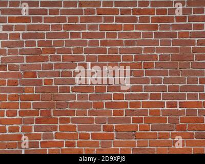 Vecchio sfondo muratura in mattoni, struttura muratura in mattoni rossi, modello dell'industria delle costruzioni Foto Stock
