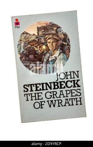 Una copia cartacea delle Grapes of Wrath di John Steinbeck. Pubblicato per la prima volta nel 1939. Foto Stock