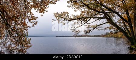 Autunno su Loch Lomond, Scozia, Regno Unito Foto Stock