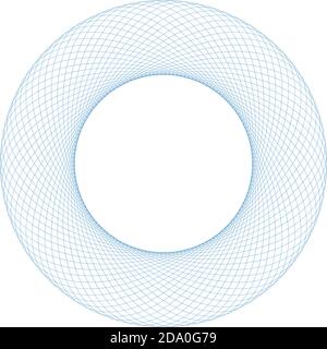 Rosette modello guilloche per certificati o altri documenti di sicurezza. Illustrazione Vettoriale