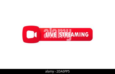 Icona Live streaming. Concetto di utente dei social media. Vettore su sfondo bianco isolato. EPS 10 Illustrazione Vettoriale