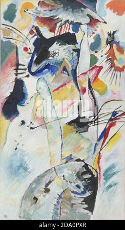 Vasily Kandinsky. (Francese, nata Russia. 1866-1944). Pannello per Edwin R. Campbell N. 3. 1914. Olio su tela. Foto Stock