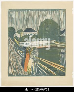 Edvard Munch – le ragazze sul ponte (Pikene på broen) 1919–20, pittore norvegese Foto Stock