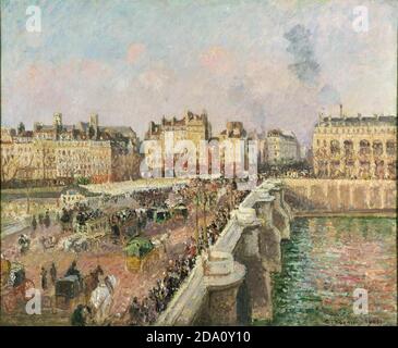Camille Pissarro, francese, 1830-1903 -- Sunshine pomeridiano, Pont Neuf. Foto Stock